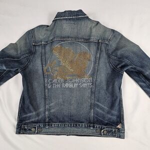 Ralph Lauren Denim Supply Caleb Johnson Ramblin Saints Jean Jacket Mens XL